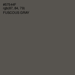 #57544F - Fuscous Gray Color Image